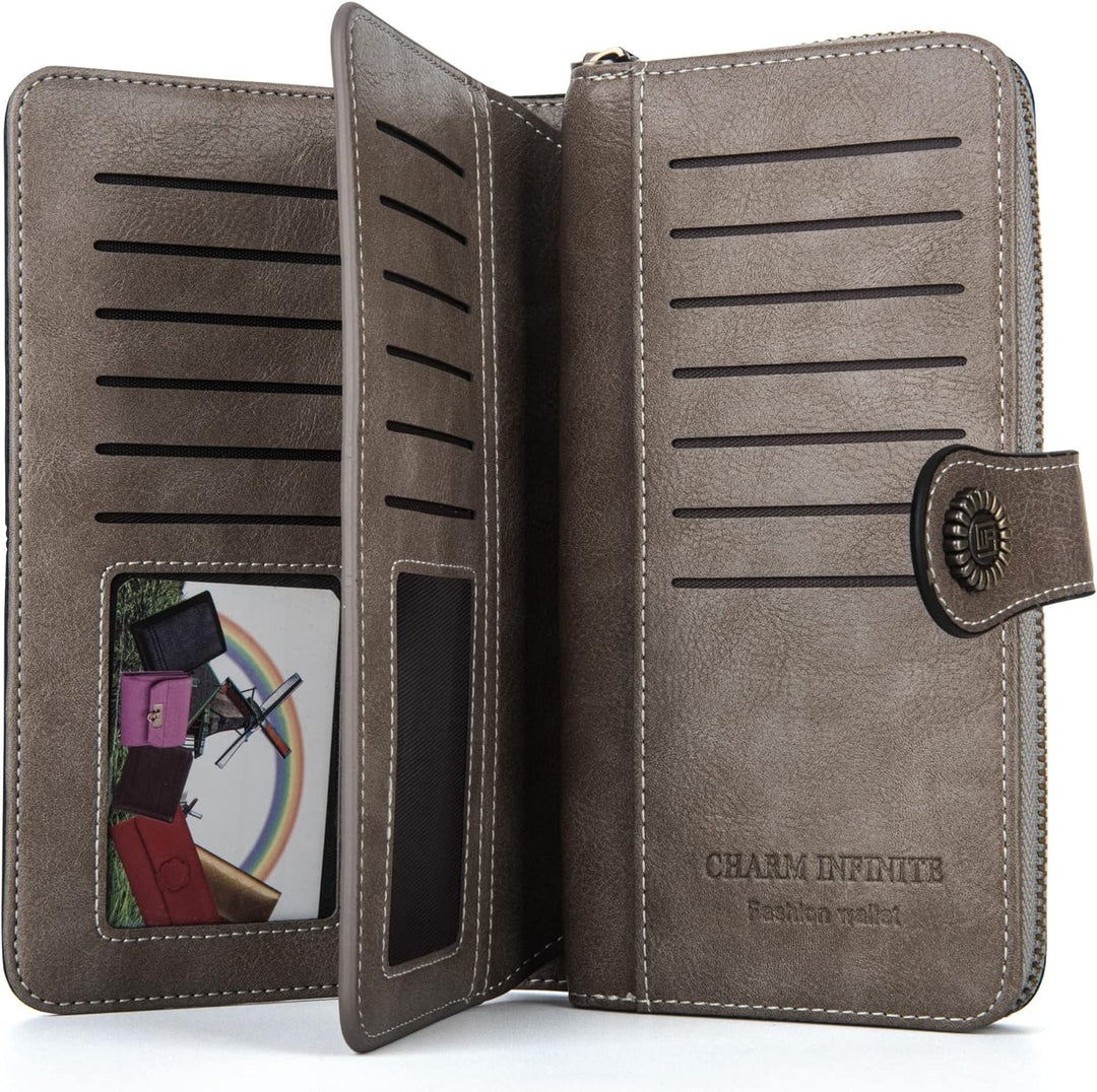 Stylish Leather Wallet with Wristband Bowlift