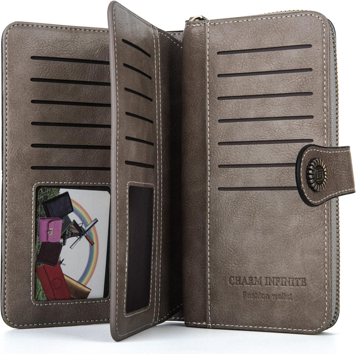 Stylish Leather Wallet with Wristband Bowlift