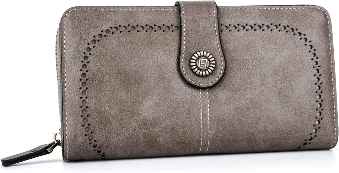 Stylish Leather Wallet with Wristband Bowlift