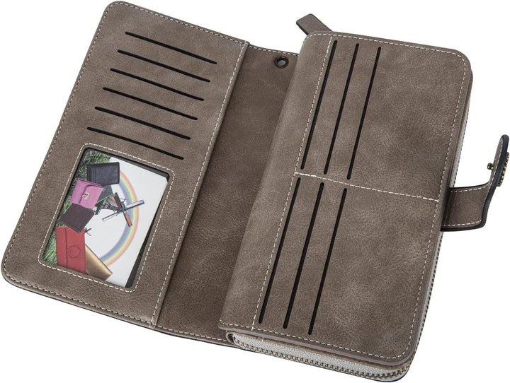 Stylish Leather Wallet with Wristband Bowlift
