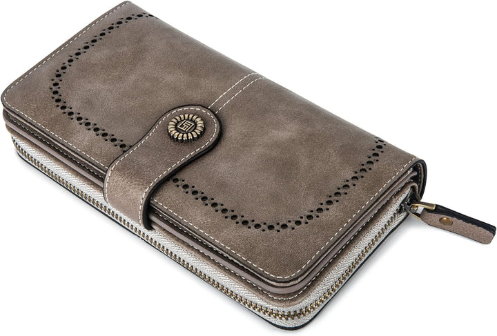 Stylish Leather Wallet with Wristband Bowlift