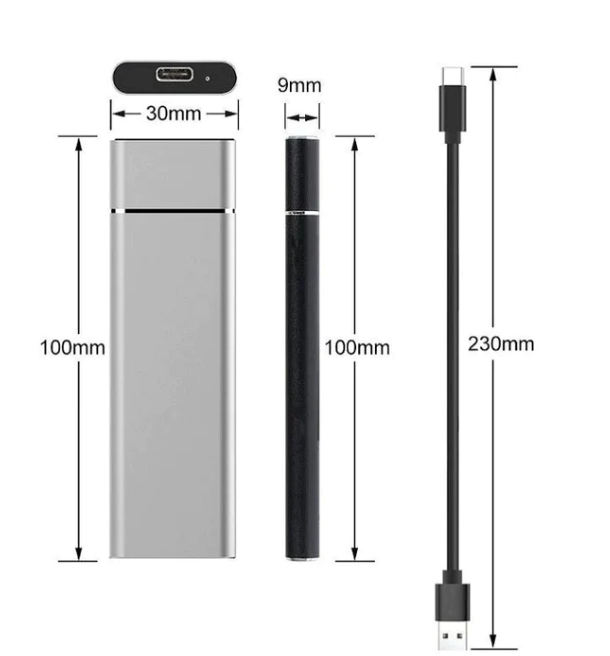 BowLift | 8TB Portable External Hard Drive with High Transfer Speed and Durable Aluminum Housing