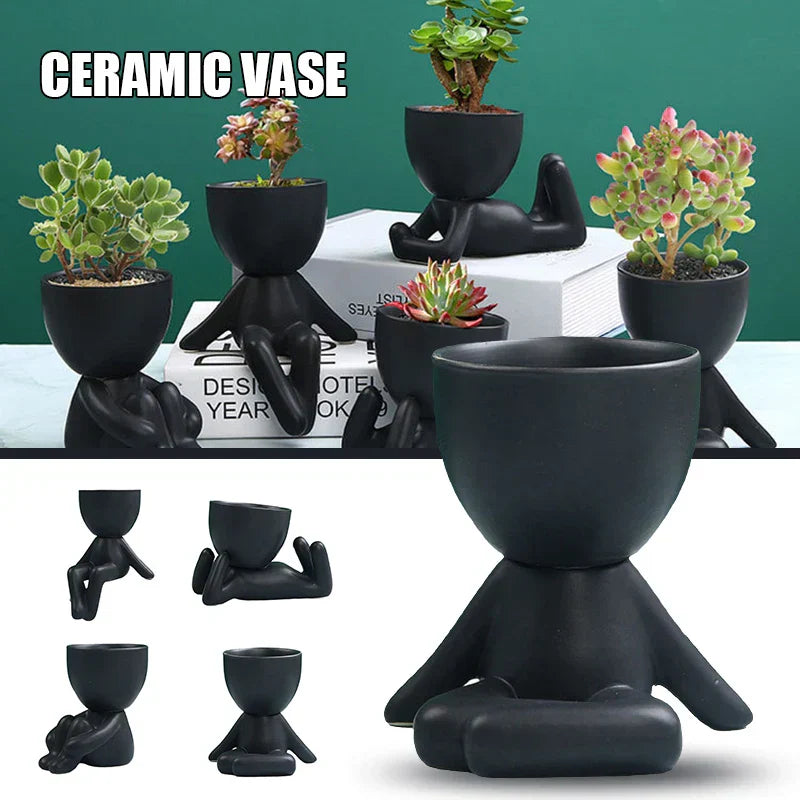 BowLift | Handmade Ceramic Succulent Planter with Drainage Hole - TerraCotta
