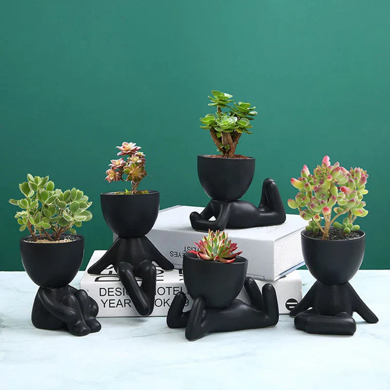 BowLift | Handmade Ceramic Succulent Planter with Drainage Hole - TerraCotta