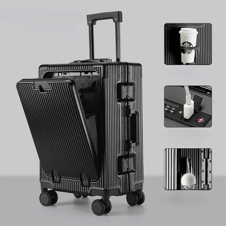 Hard-shell hand luggage suitcase – Manhattan Pro | Bowlift