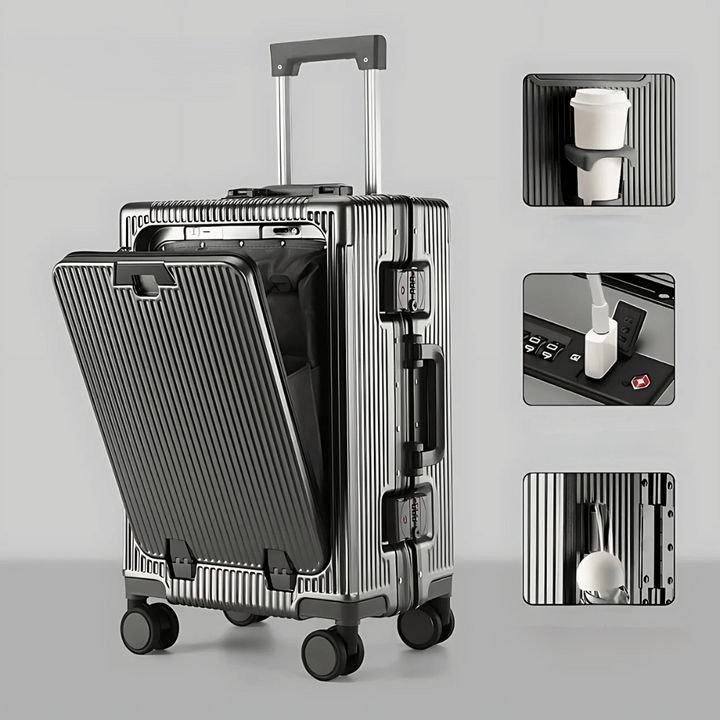 Hard-shell hand luggage suitcase – Manhattan Pro | Bowlift