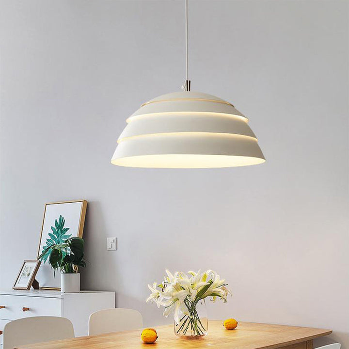 BowLift | Dome Pot | Pendant Light Gray 39 cm Iron/Aluminum