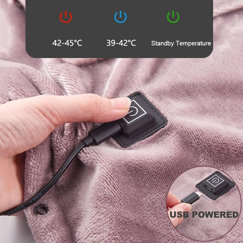BowLift | Portable Electric Heated Blanket with Adjustable Warmth Settings - 39"x31"