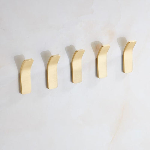 Gold Brass Wall Hooks for Coats and Bags