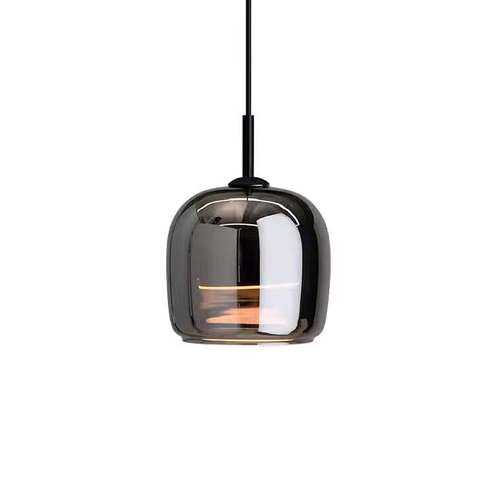 BowLift | Nordic Black Glass Pendant Light Fixture - Modern Hanging Lamp for Kitchen Island & Dining Room
