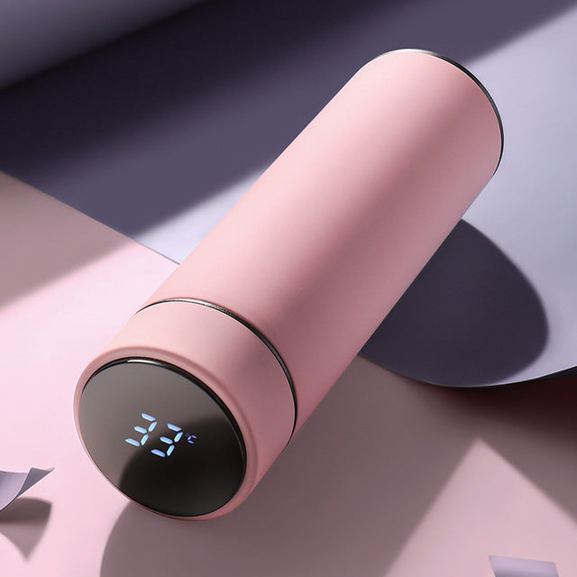 Stainless steel thermos with digital display