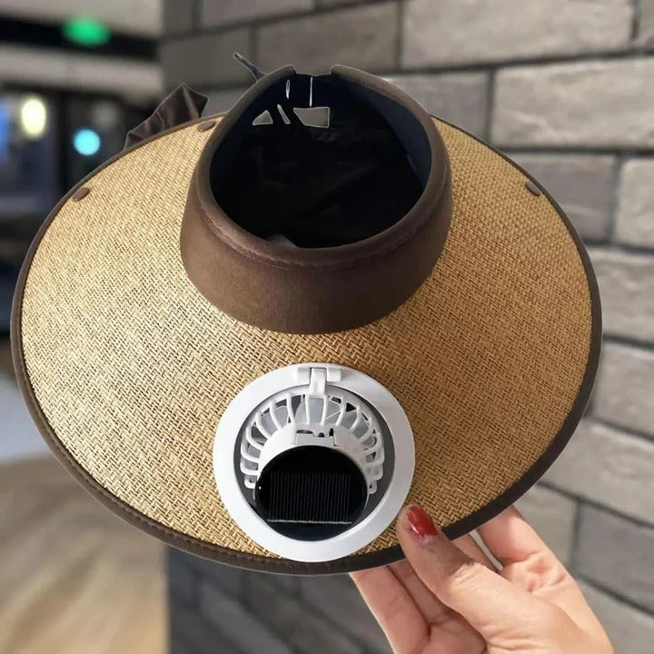 BowLift | Wide Brim Sun Hat with Solar Powered Fan