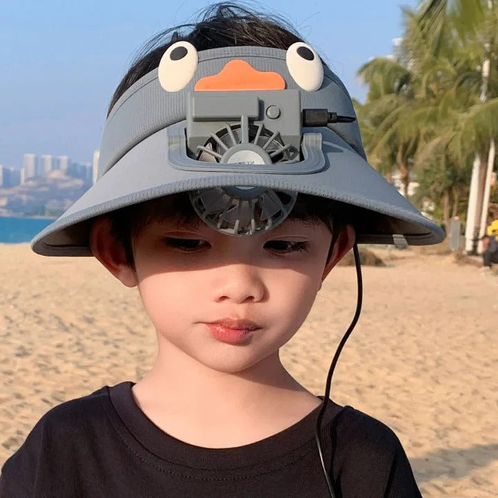 BowLift | Kids Sun Visor Hat with Cooling Fan Hat