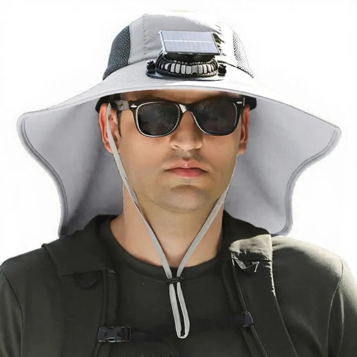 BowLift | Solar Fan Hat with Wide Brim UV Protection