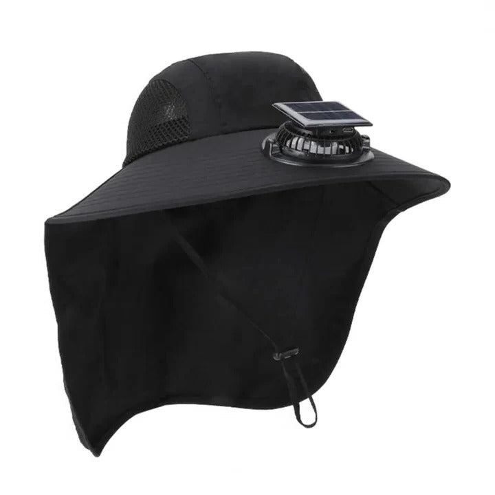 BowLift | Solar Fan Hat with Wide Brim UV Protection