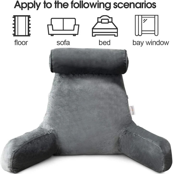 BowLift | Upright Reading Pillow – Bed Rest Cushion with Arm Support