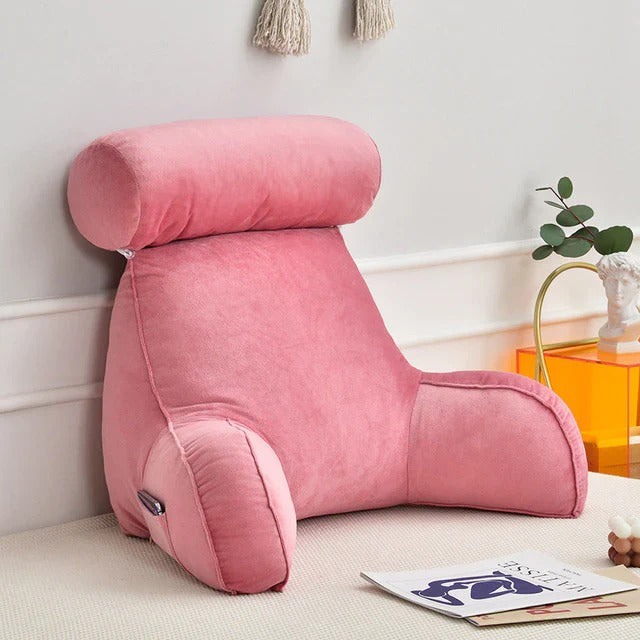 BowLift | Upright Reading Pillow – Bed Rest Cushion with Arm Support