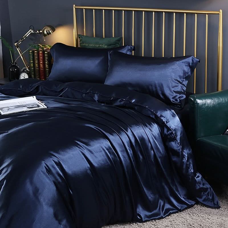 BowLift | Silk Satin 4-Piece Bedding Set with Duvet Cover
