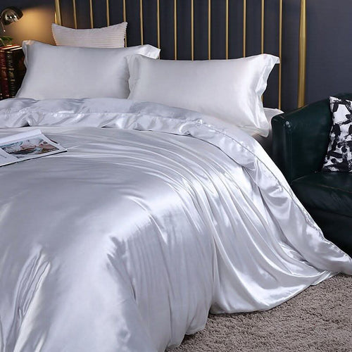 BowLift | Silk Satin 4-Piece Bedding Set with Duvet Cover