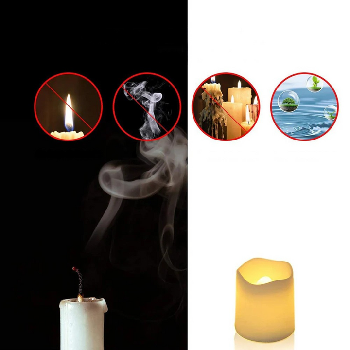 BowLift | LED Candles Warm White Flameless Plastic Set