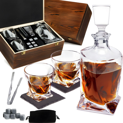 BowLift | Luxury Crystal Prestige Pour Decanter - Luxury Crystal Whisky Set