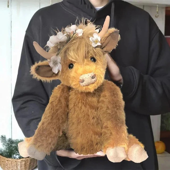 BowLift | Highland Cow Wearing Flowers