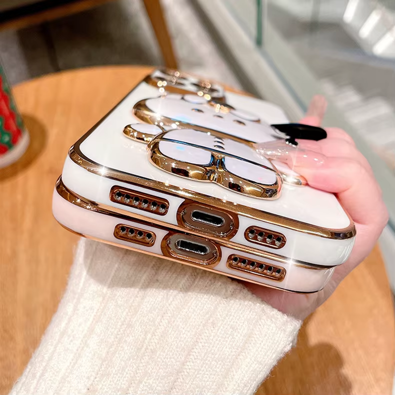 BowLift | 3D Bunny  Korean Style Mirror iPhone Case