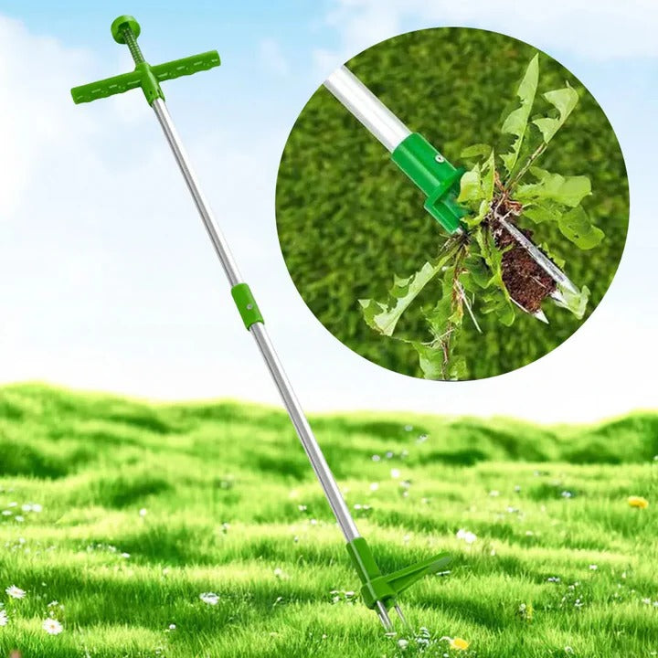BowLift | Long Handle Weed Puller Tool with Foot Pedal & Claw Design