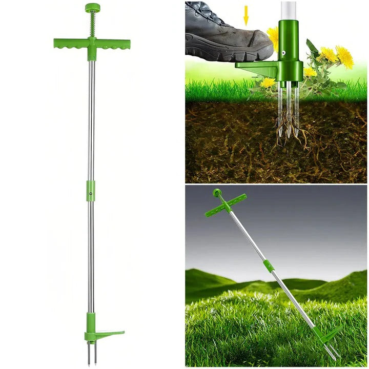 BowLift | Long Handle Weed Puller Tool with Foot Pedal & Claw Design