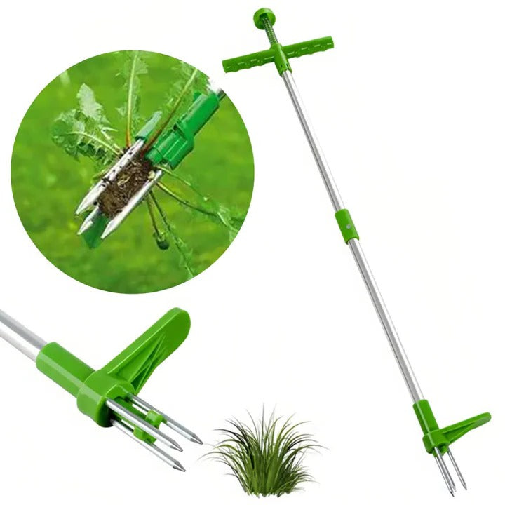 BowLift | Long Handle Weed Puller Tool with Foot Pedal & Claw Design