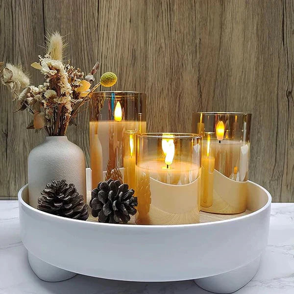BowLift | LuxeLumen LED Candle Set | Elegant LED candles with remote control for atmospheric ambiance