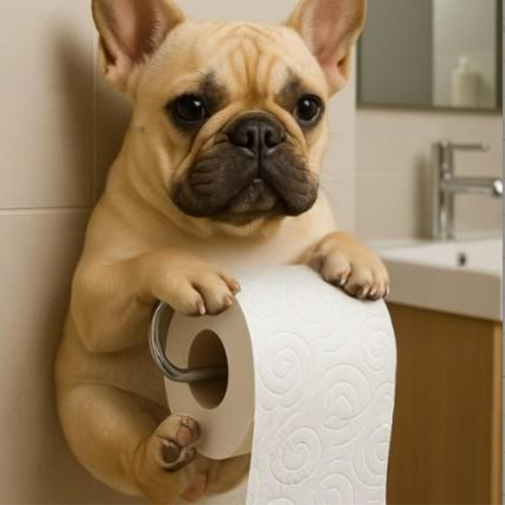 BowLift | Dog Toilet Paper Holder – Decorative Dispenser for a Cheerful Bathroom