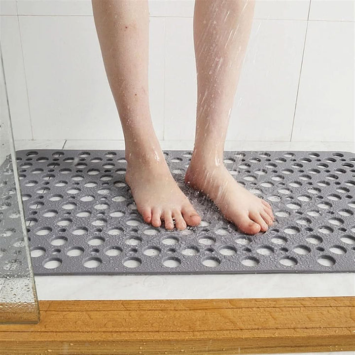Non-Slip Shower Mat with Suction Cups, Water-Repellent Surface and Mold Resistance