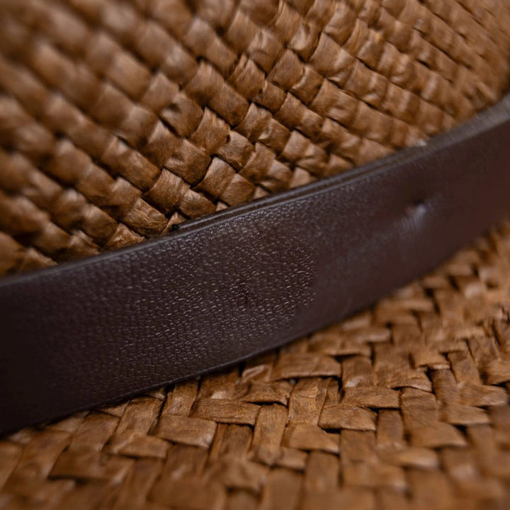Modern Minimalist Straw Fedora Hat – Coffee | Bowlift