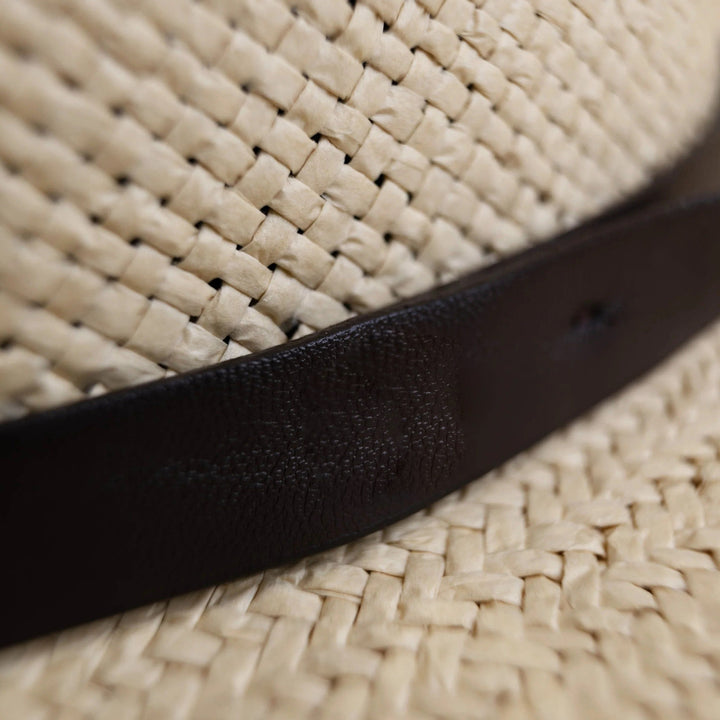 Modern Minimalist Straw Fedora Hat – Coffee | Bowlift