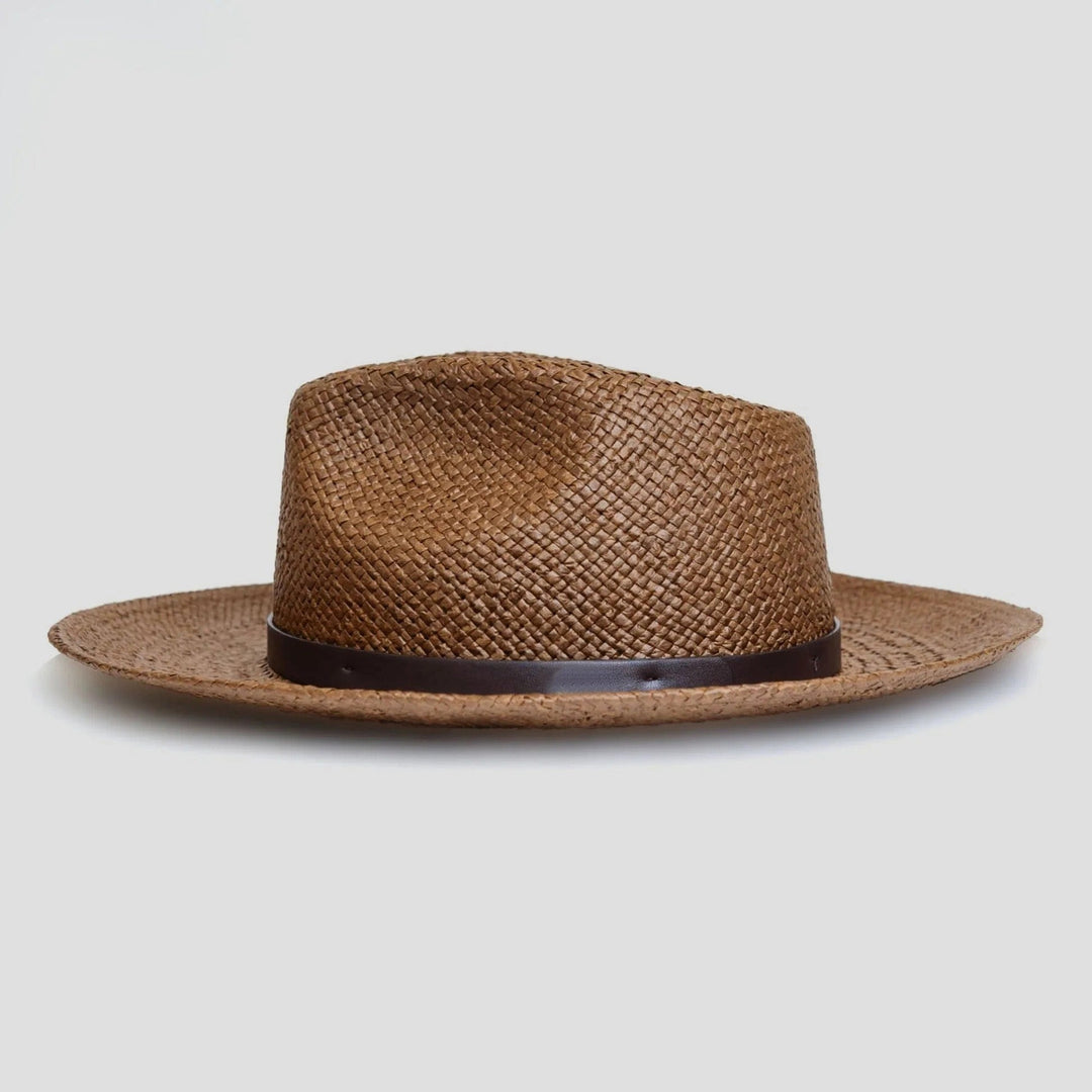Modern Minimalist Straw Fedora Hat – Coffee | Bowlift