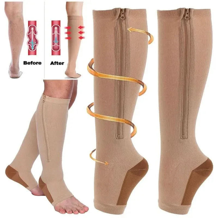 BowLift | Compression stockings with zipper for improved circulation