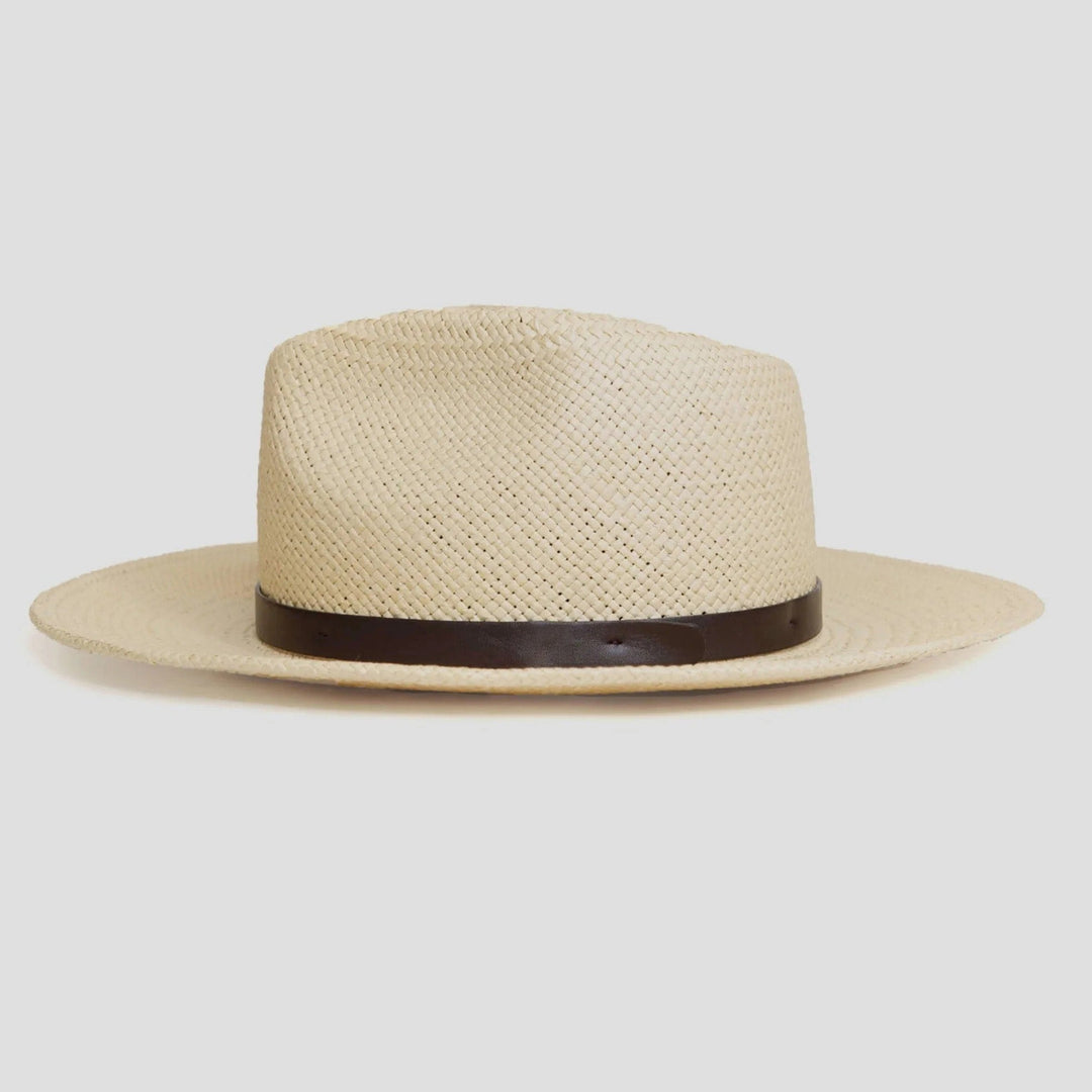 Modern Minimalist Straw Fedora Hat – Coffee | Bowlift