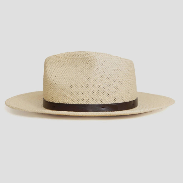 Modern Minimalist Straw Fedora Hat – Coffee | Bowlift