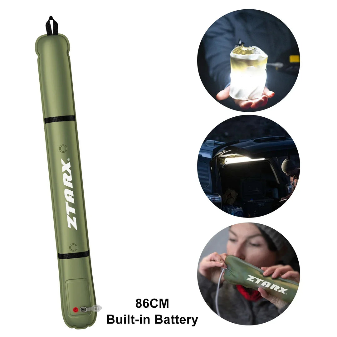 BowLift | Inflatable Solar LED Tube Light - LumiGlow Pro
