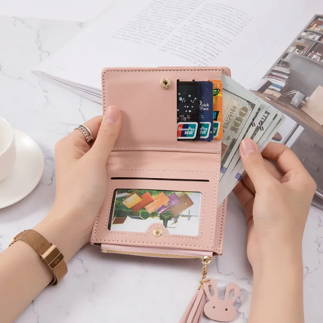 Mini Wallet with Trendy Tassel Bowlift