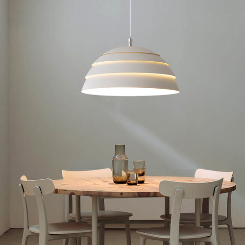 BowLift | Dome Pot | Pendant Light Gray 39 cm Iron/Aluminum