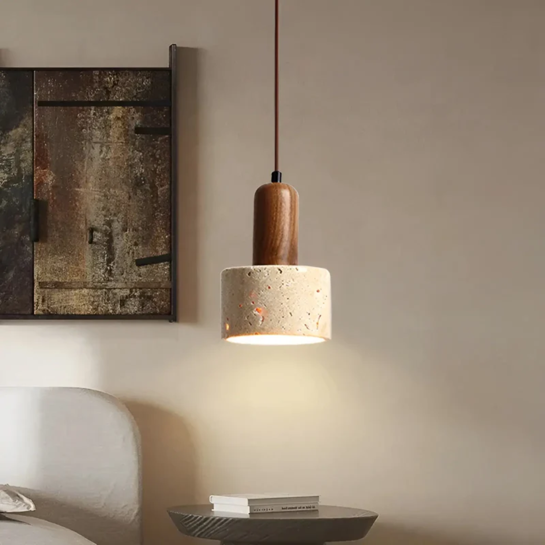 BowLift | Japanese Design Wabi-Sabi Ceiling Lamp - TranquilGlow