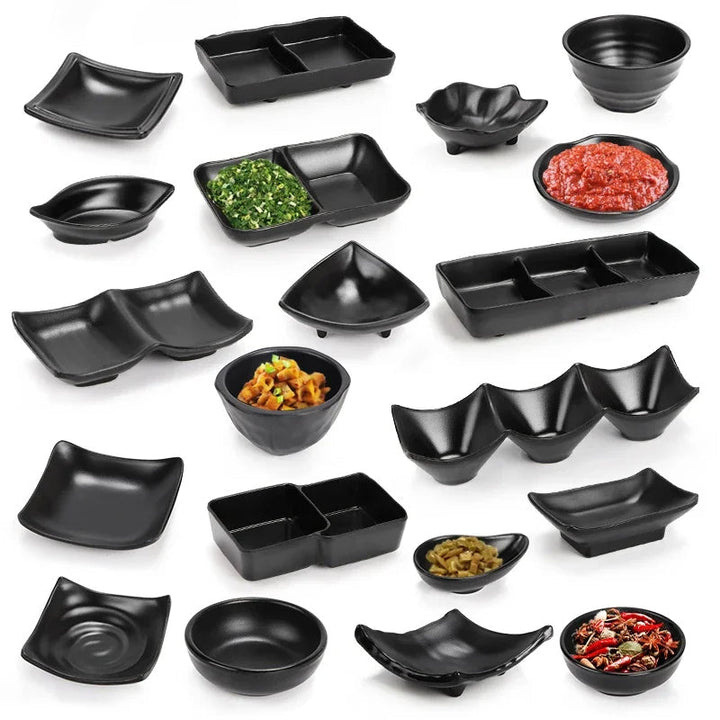 Japanese Melamine Dipping Saucer Plastic Dish Sauce Dispenser | Bowlift