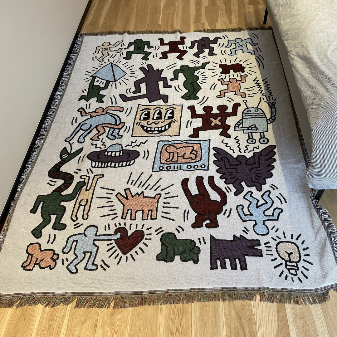 Keith Haring Puzzle-Throw Blanket Bowlift