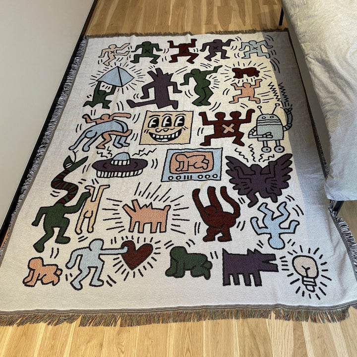 Keith Haring Puzzle-Throw Blanket Bowlift
