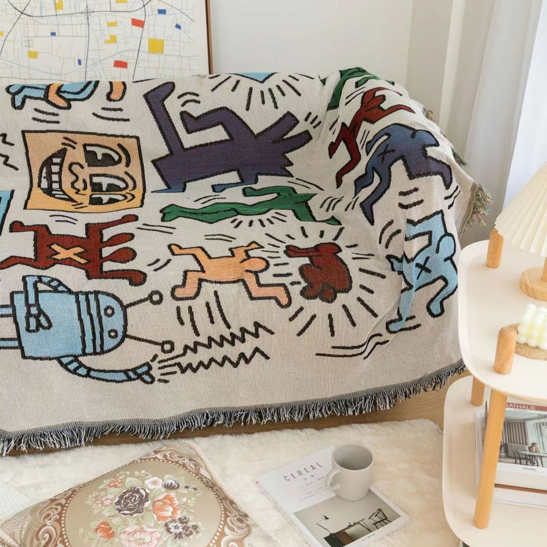 Keith Haring Puzzle-Throw Blanket Bowlift