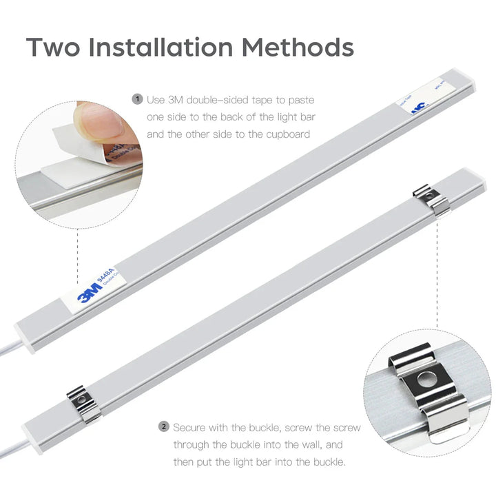 Kitchen LED Under Cabinet Light Penetrable Touch Switch Wood Hand | Bowlift