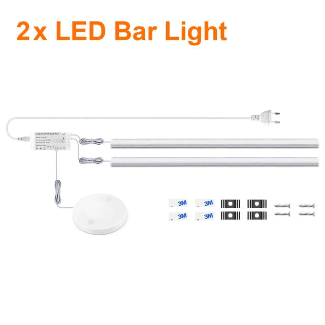 Kitchen LED Under Cabinet Light Penetrable Touch Switch Wood Hand | Bowlift