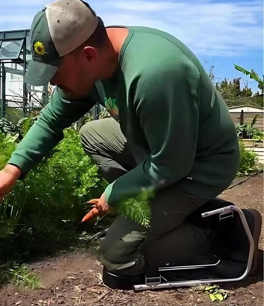 BowLift | Portable Garden Kneeler and Stool - GardenEase Duo